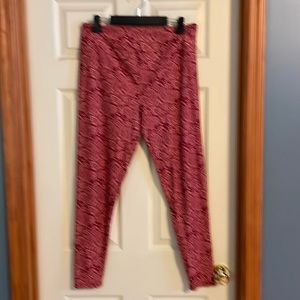 Lularoe red leggings size T/C